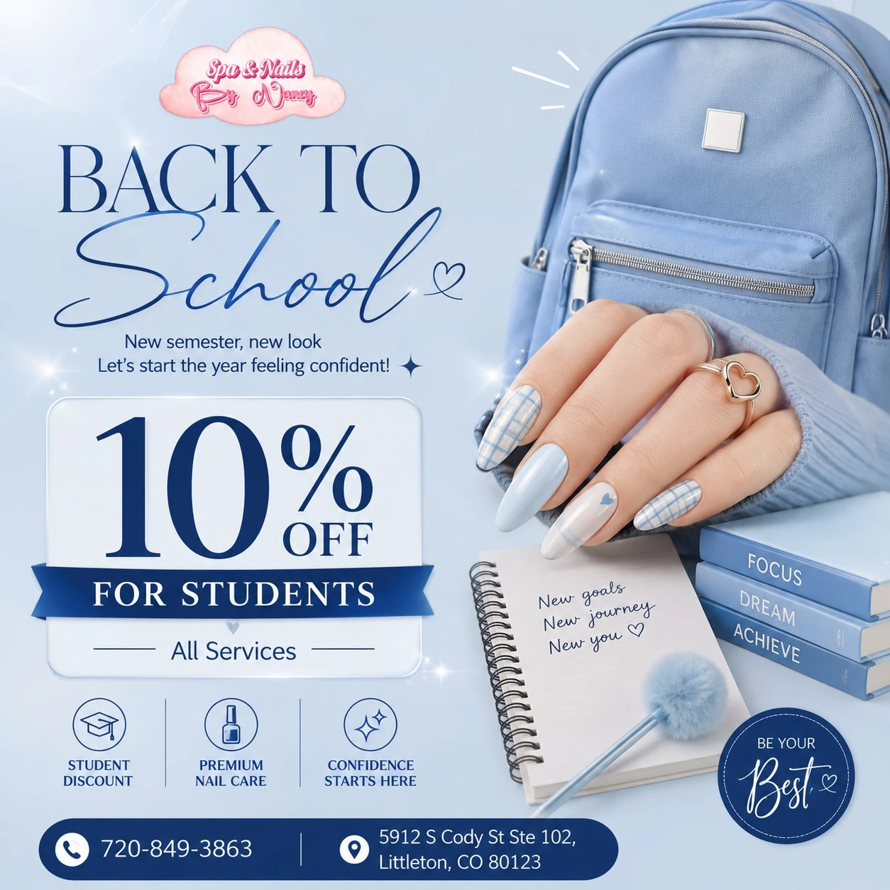 BACK TO SCHOOL SPECIAL AT SPA & NAILS BY NANCY
