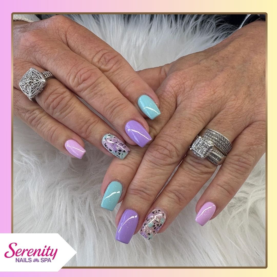Recent polished nail set created at Serenity Nails & Spa