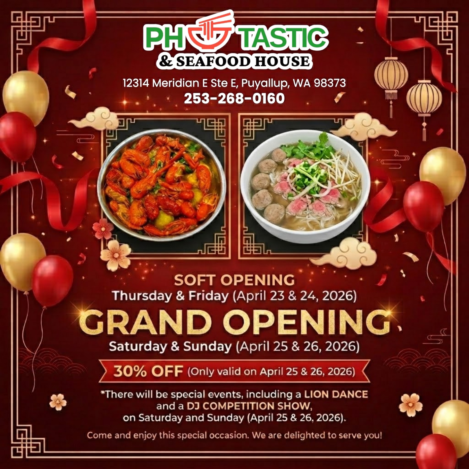 Pho Tastic: Best Pho & Seafood Restaurants Puyallup, WA 98373