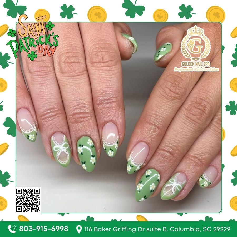 Trending nail art for Saint Patrick's Day 2026 emphasizes a mix of elevated minimalism and bold festive accents like emerald French tips, negative space graphics, and classic shamrocks.