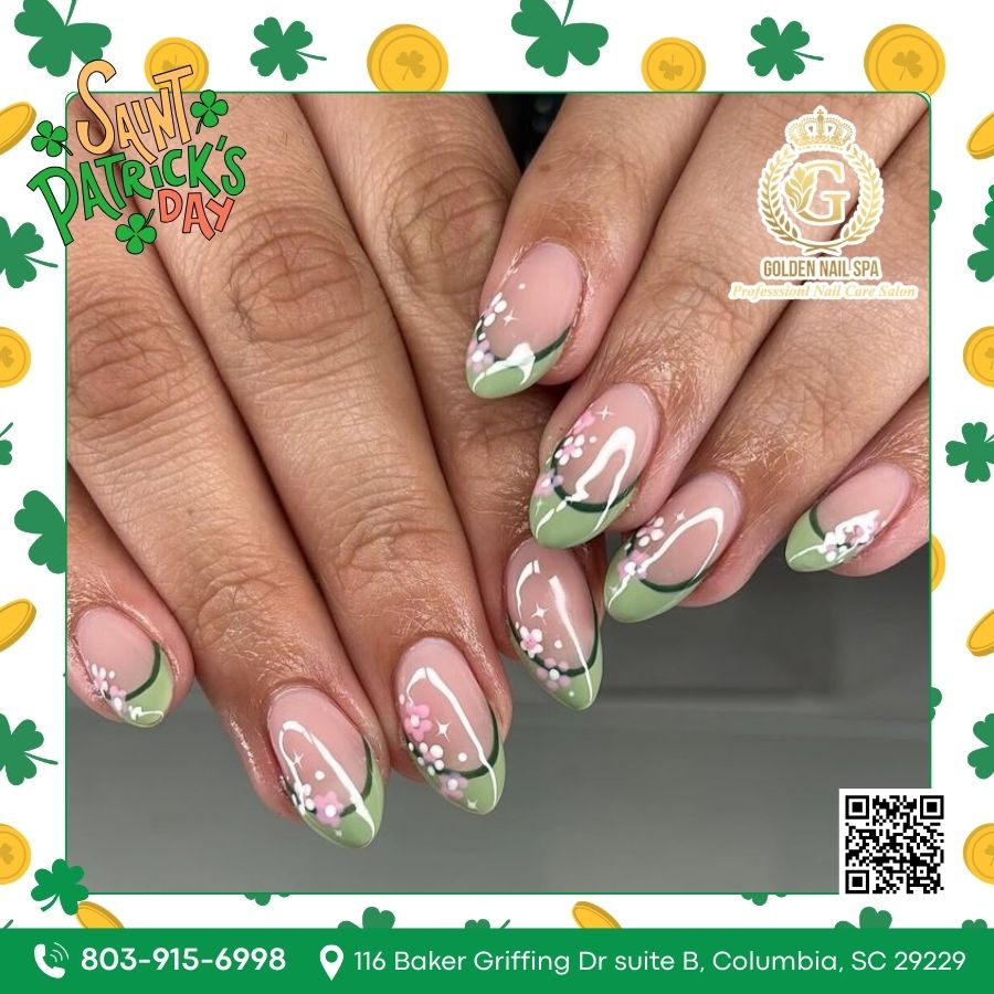 Trending nail art for Saint Patrick's Day 2026 emphasizes a mix of elevated minimalism and bold festive accents like emerald French tips, negative space graphics, and classic shamrocks.