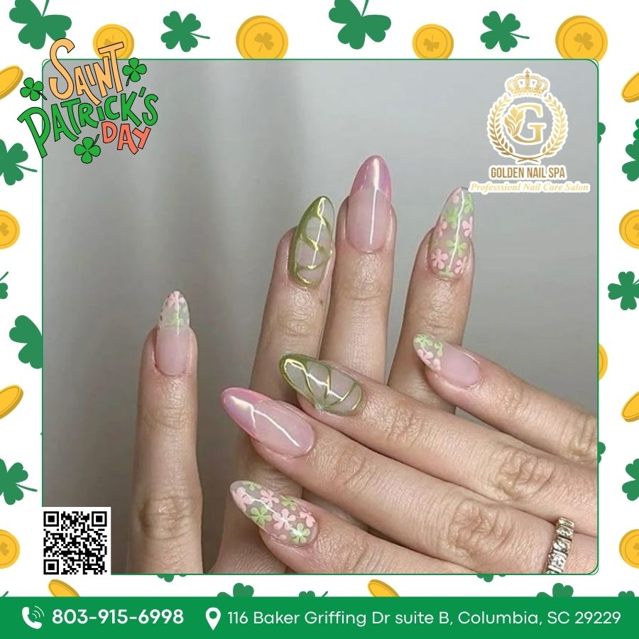 Trending nail art for Saint Patrick's Day 2026 emphasizes a mix of elevated minimalism and bold festive accents like emerald French tips, negative space graphics, and classic shamrocks.