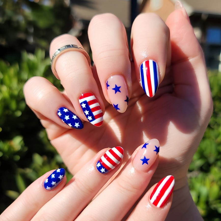 Celebrate Independence Day in Style with Stunning July 4th Nails at Etoile Nail Bar Bucktown, Lincoln Park - nail salon 60614 - Best nail salon near me Chicago, IL 60614