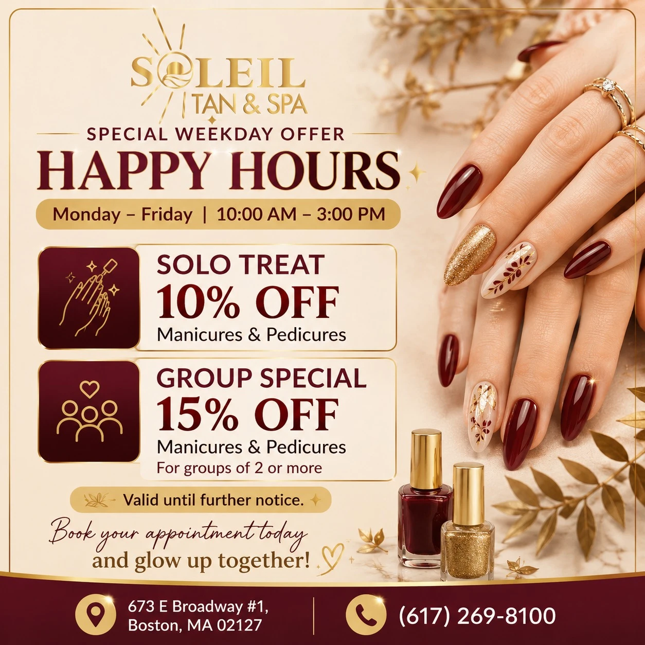 SPECIAL WEEKDAY OFFER