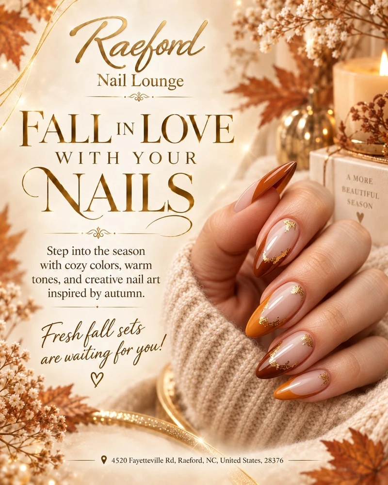 Bright Vibes & Fall Styles: What’s Happening at Raeford Nail Lounge in Raeford, NC 28376