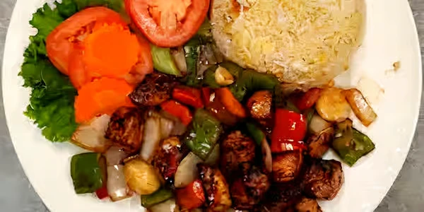 Shaken Chicken with Fried Rice