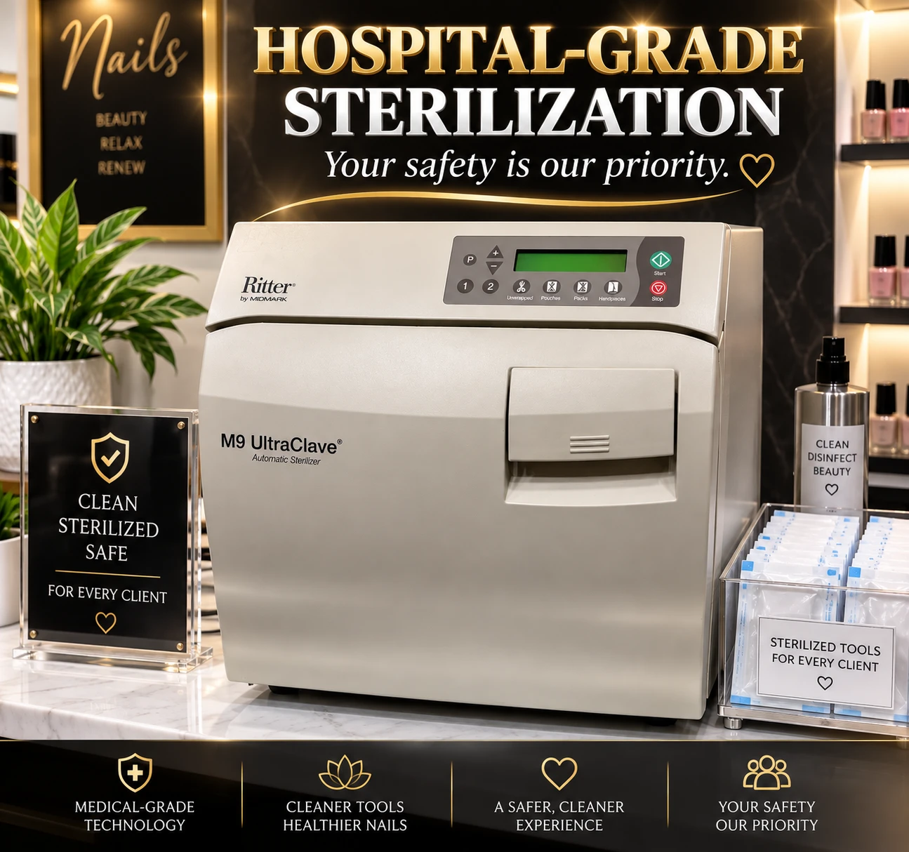 HOSPITAL-GRADE STERILIZATION