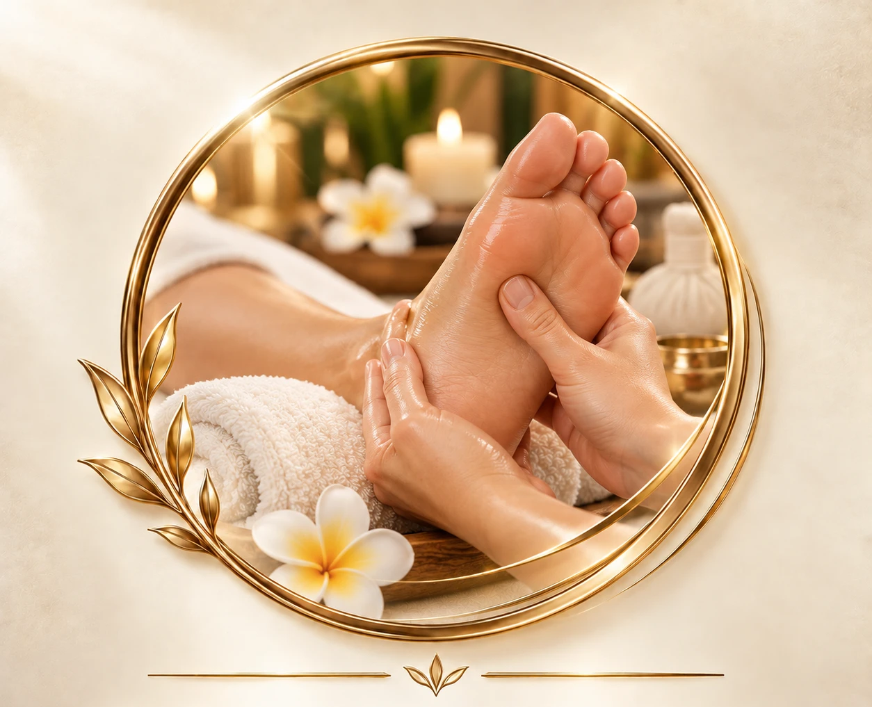 Relaxing foot massage