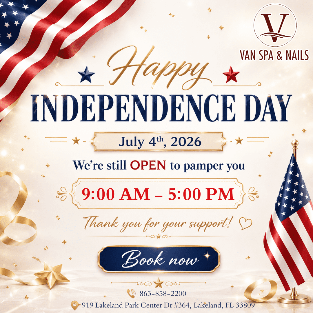 Celebrate Independence Day in Style with Stunning July 4th Nails at Van Spa & Nails Lakeland, FL 33809 - Nail salon Lakeland - Nail Salon near me Lakeland
