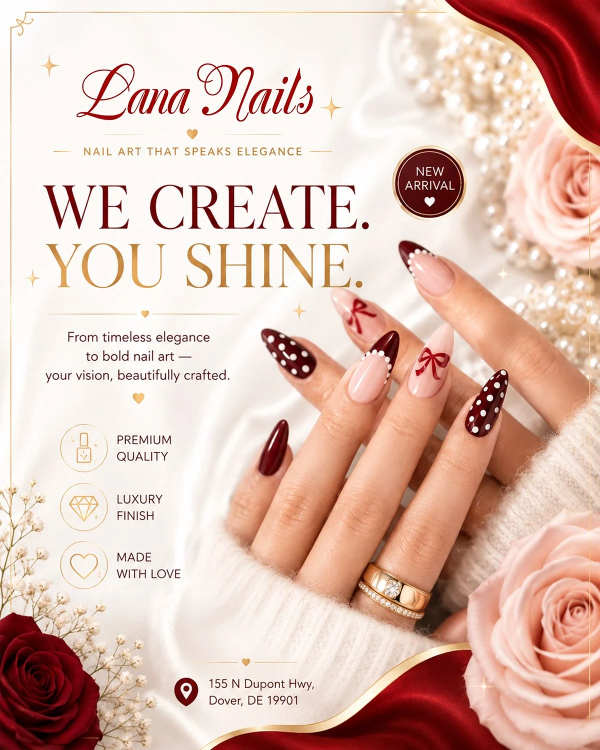 Great nails await you at Lana Nail Dover DE