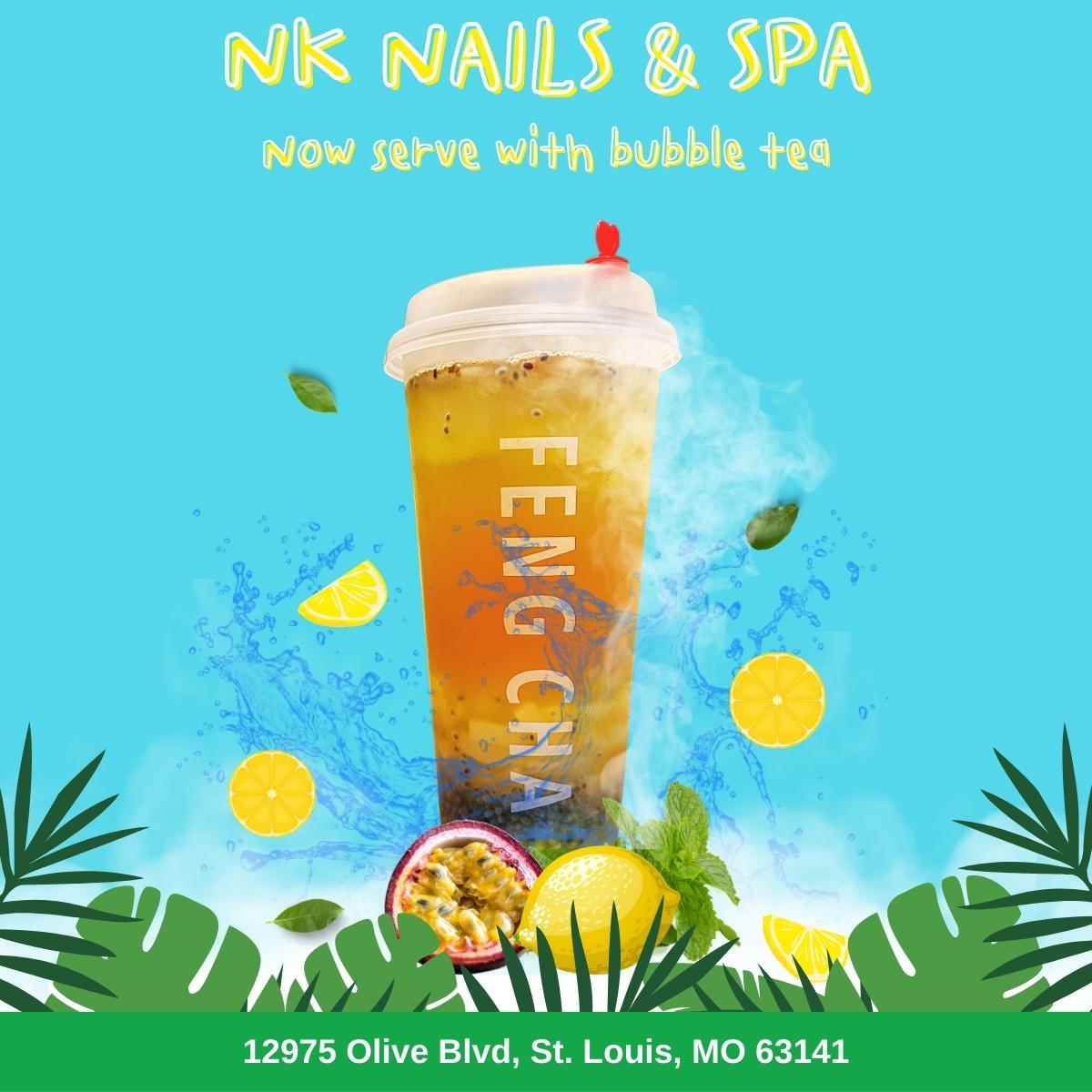 NK Nails Spa now serves with bubble tea