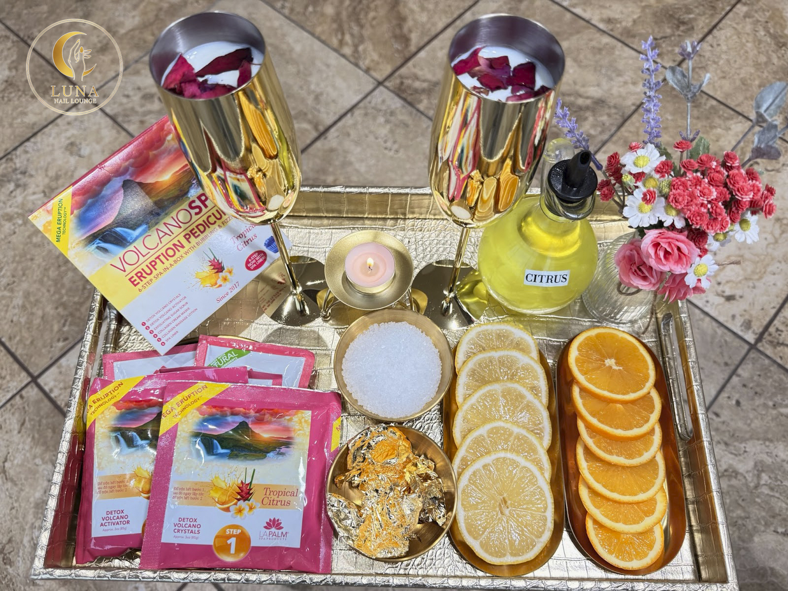 Volcano Spa Pedicure - relaxing - Luna Nail Lounge - Everett, WA 98208