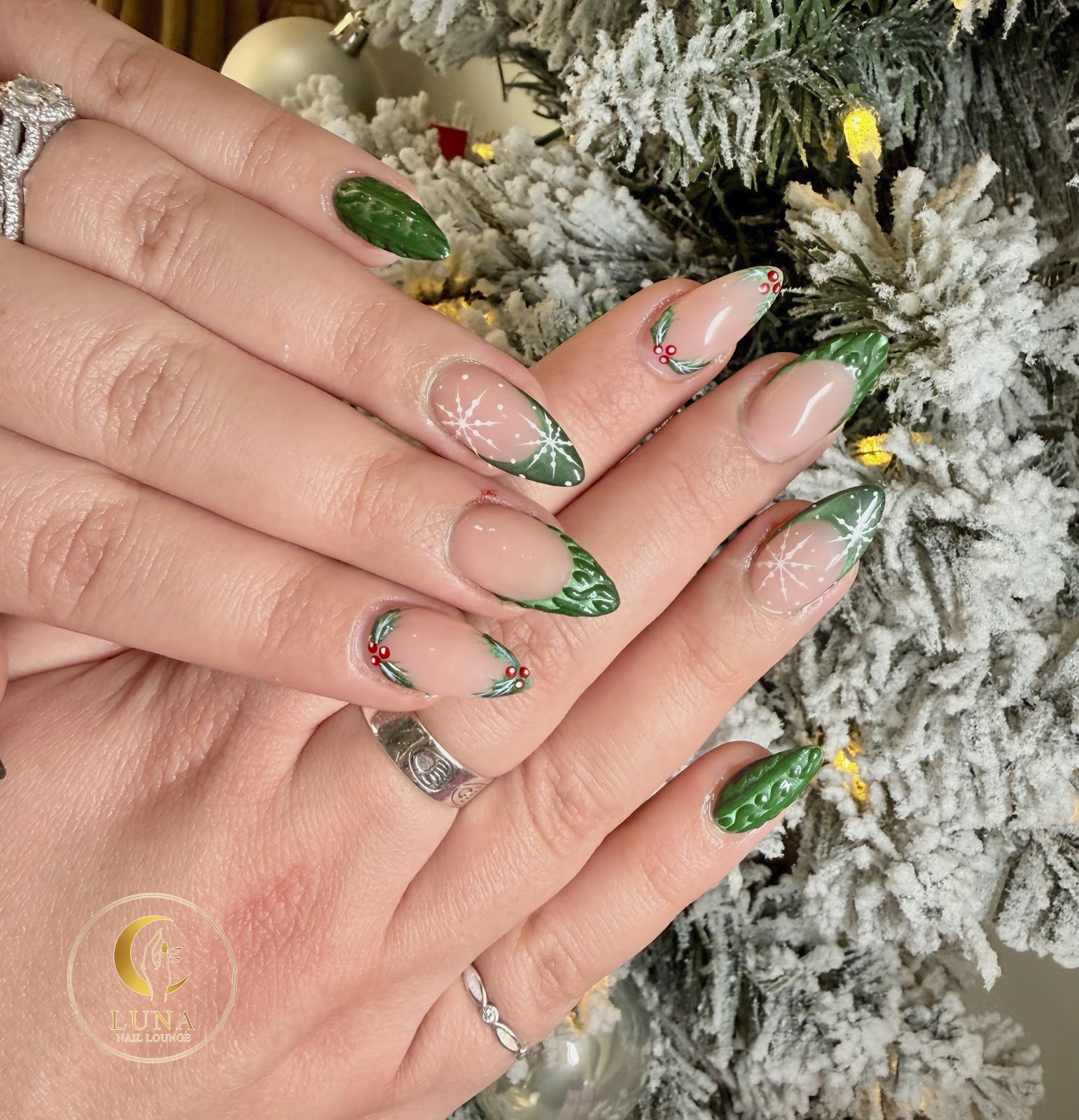 Christmas Nail Art by Luna Nail Lounge - Everett, WA 98208