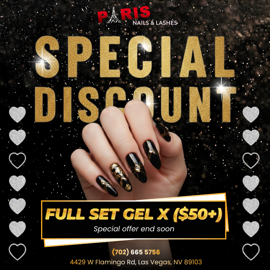 Paris Nails and Lashes Salon on W Flamingo Rd, Paradise, Las Vegas, NV 89103