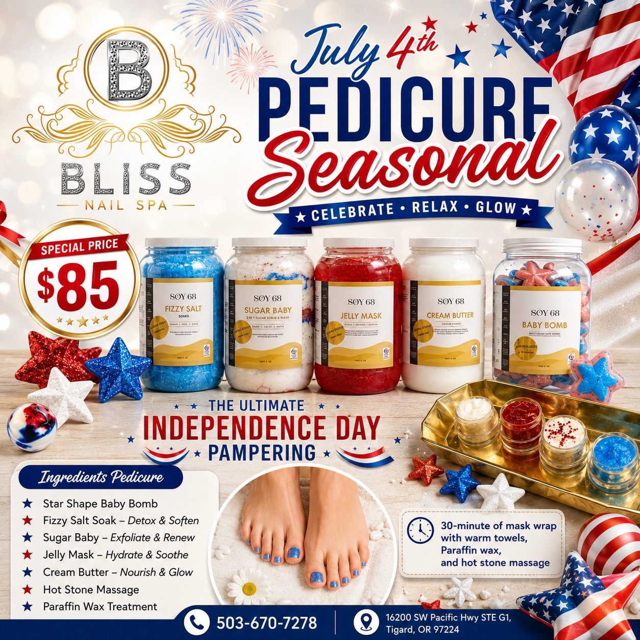 Independence day pampering