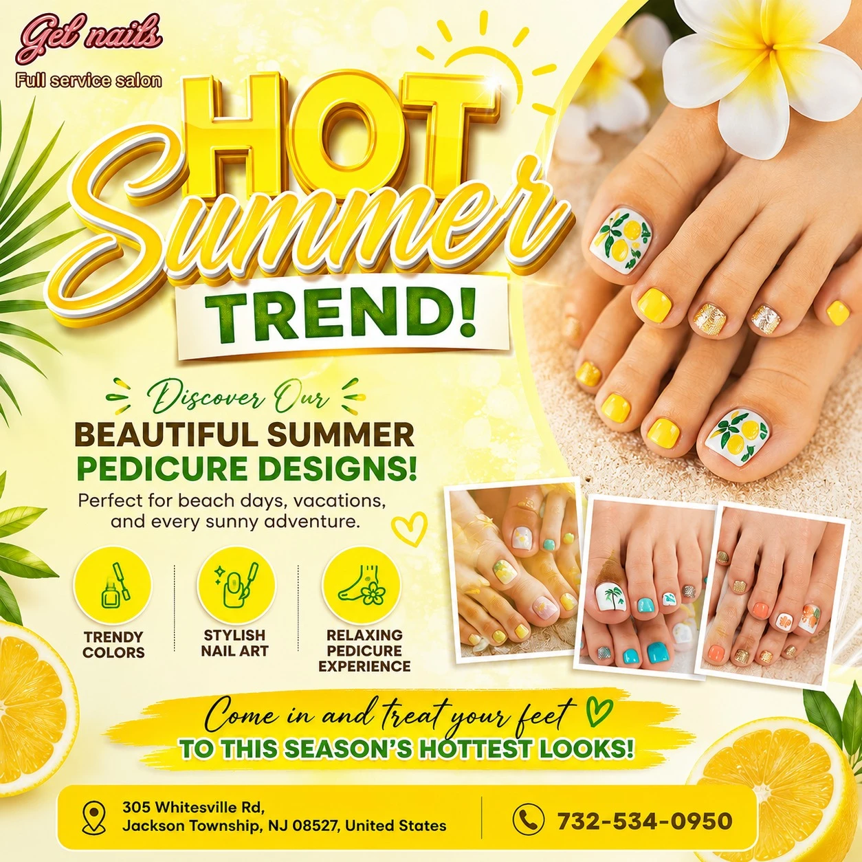 STEP INTO SUMMER WITH BEAUTIFUL PEDICURES AT GEL NAILS