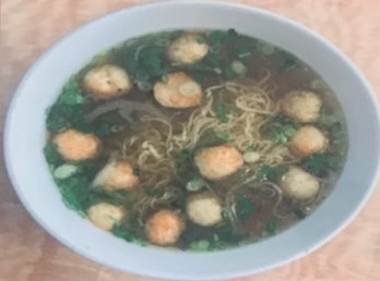 egg rice noodle soup image