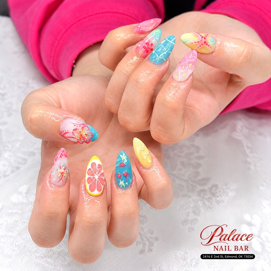 Summer is here with the Best Nail Art Designs at Palace Nail Bar near me Edmond, OK 73034
