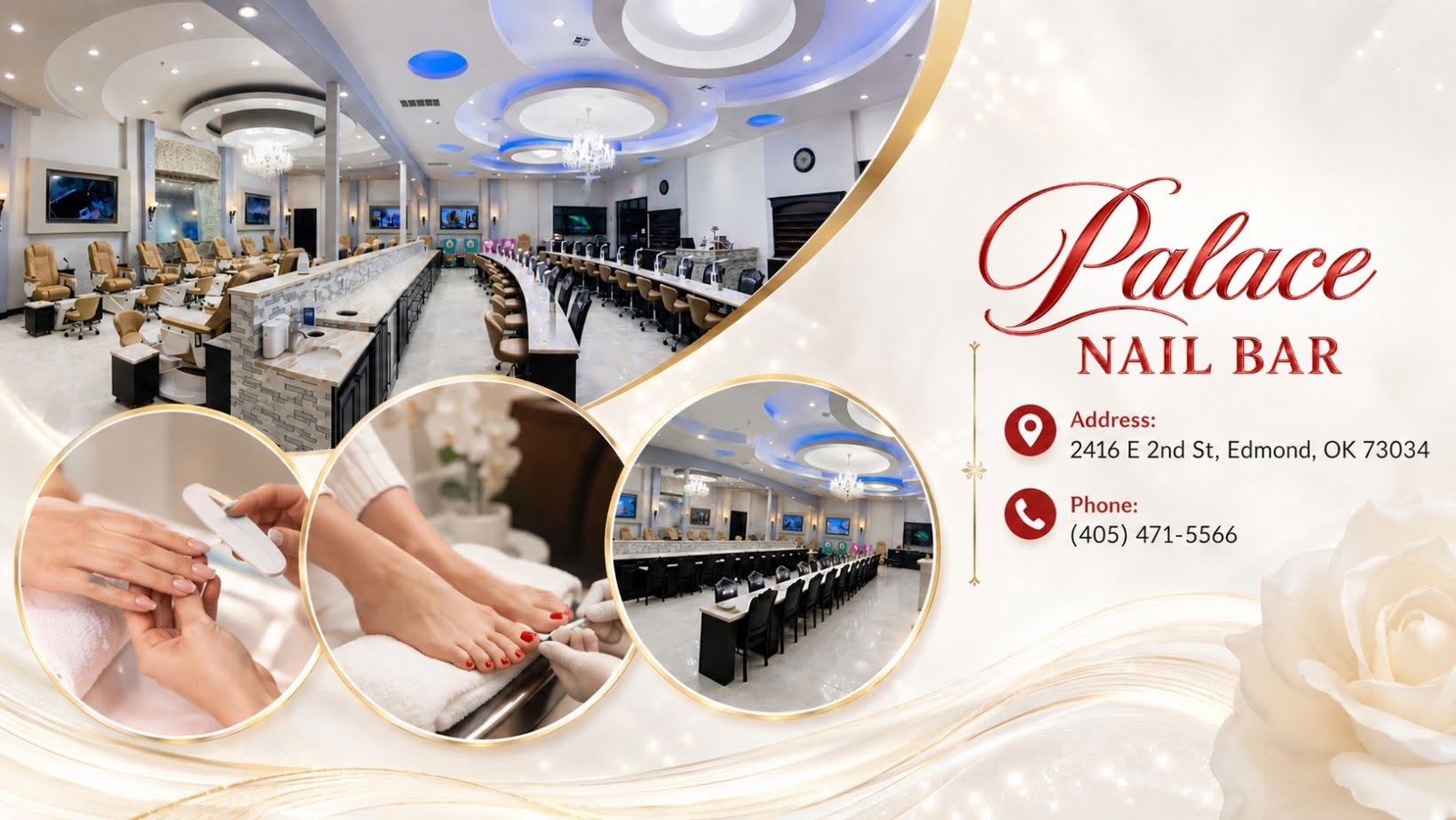 Palace Nail Bar near me Edmond, OK 73034 | Pedicure Salon on East 2nd St