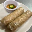 Shredded pork spring rolls