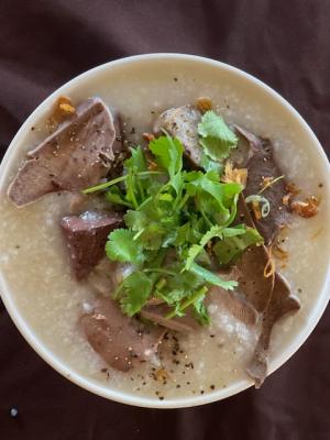 Savor the Unique Flavor of Pork Heart Porridge (Cháo lòng) at Pho Saigon 1 in Chatsworth