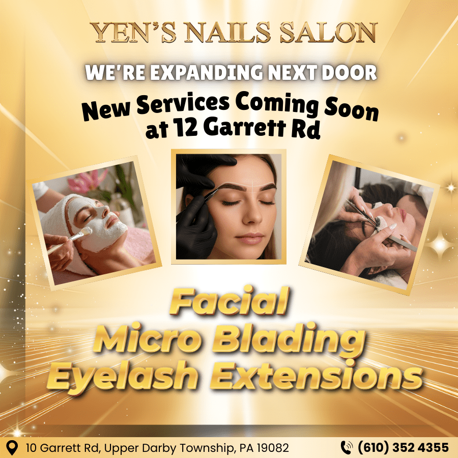 Facial treatments, Microblading, and Eyelash Extensions are COMING SOON to Yen Nail Salon