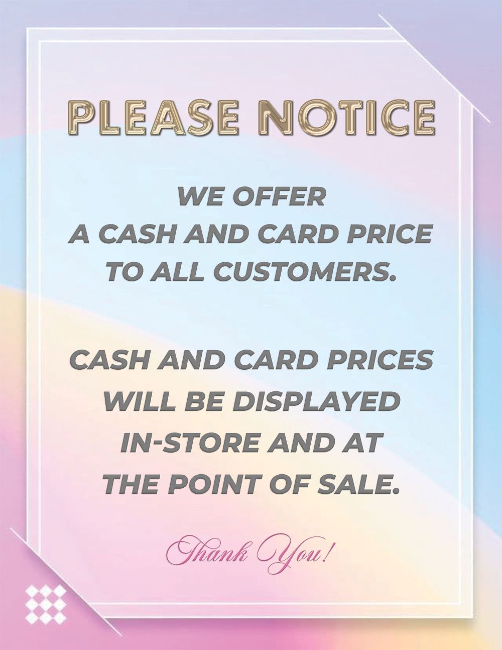 Payment Notice