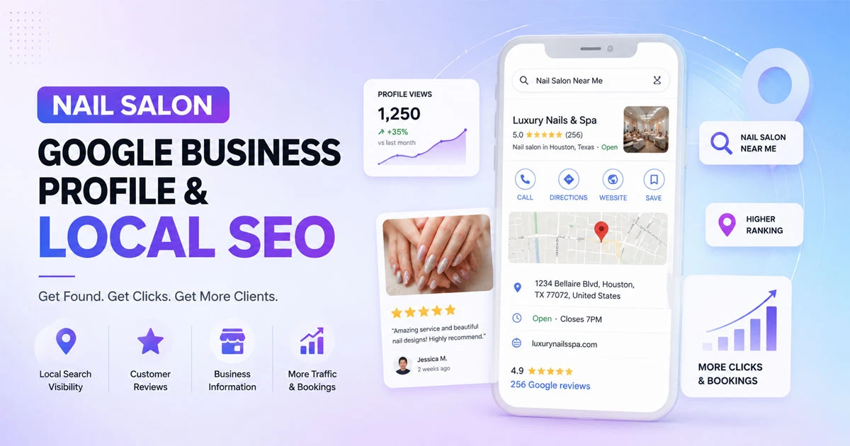 Nail salon Google Business Profile and local SEO marketing strategy