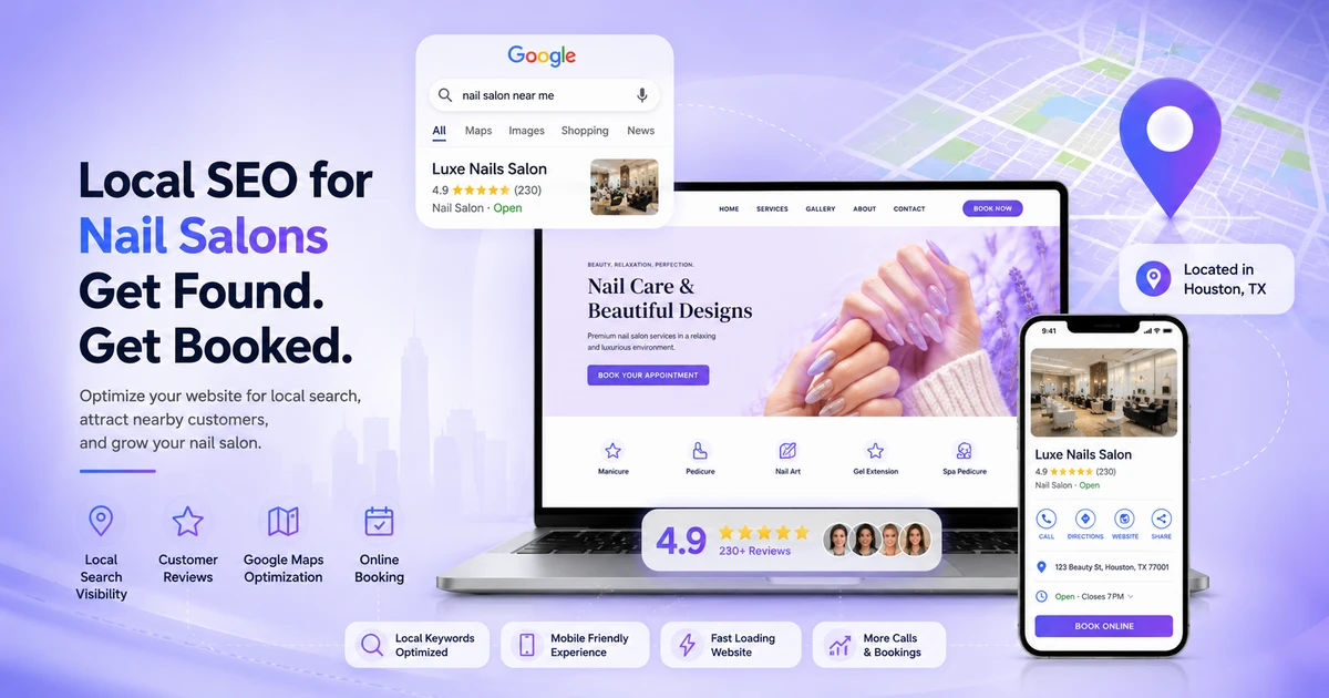 Local SEO strategy for a nail salon website