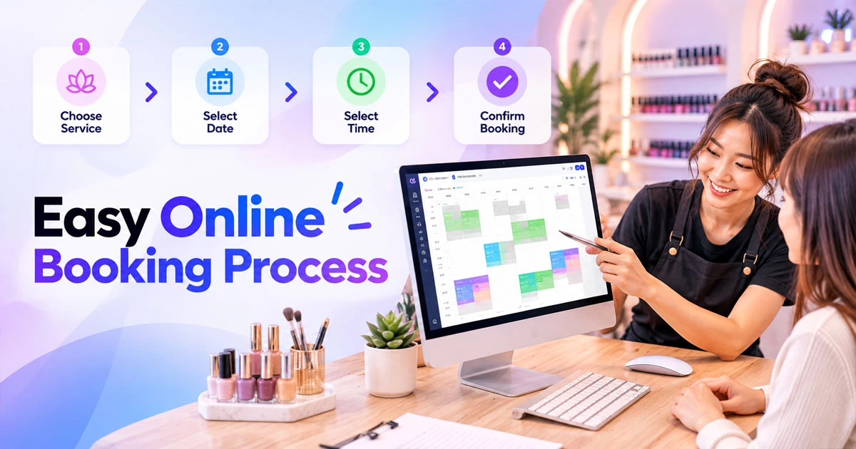 Easy online booking process for service businesses