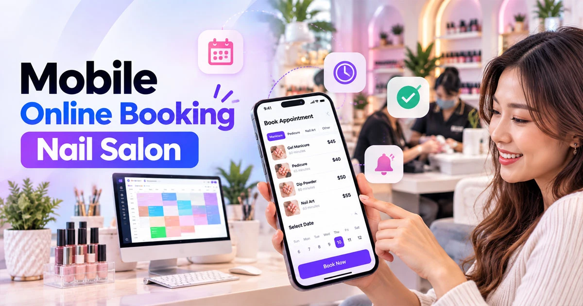 Mobile online booking for nail salon appointments