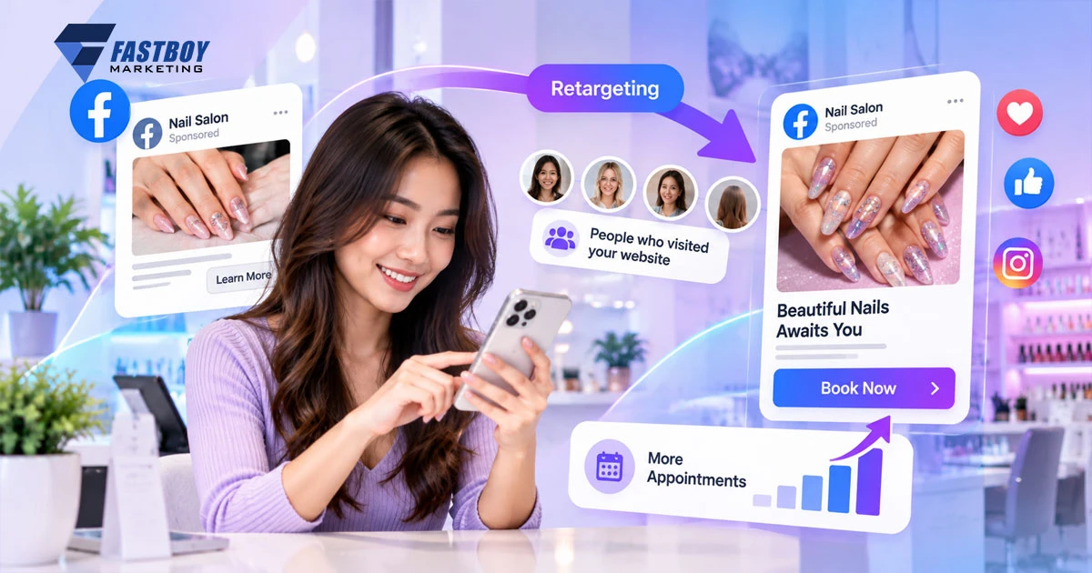 Facebook retargeting strategy for nail salons to increase appointment bookings and customer retention