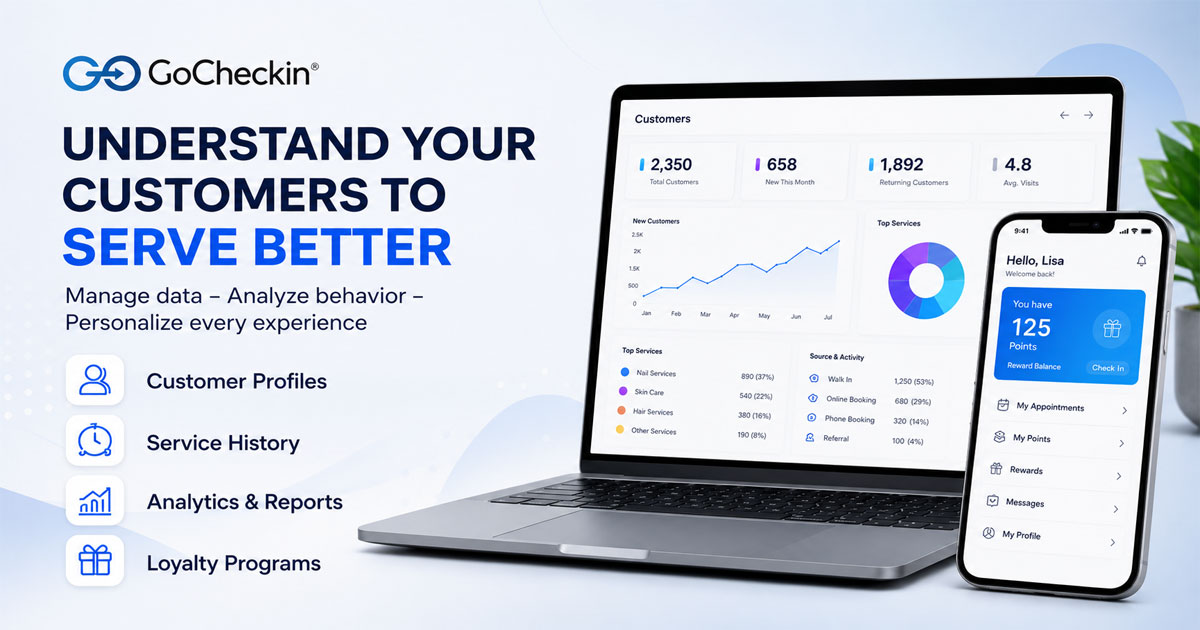 GoCheckIn loyalty program helps businesses increase customer retention with automated reminders, rewards, and personalized follow-ups. 