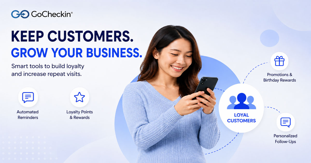 GoCheckIn customer insights dashboard helps businesses analyze customer behavior and improve customer retention.