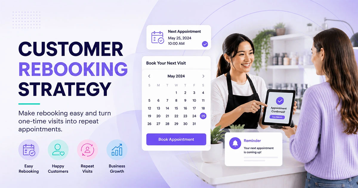 Customer rebooking strategy to increase repeat customers