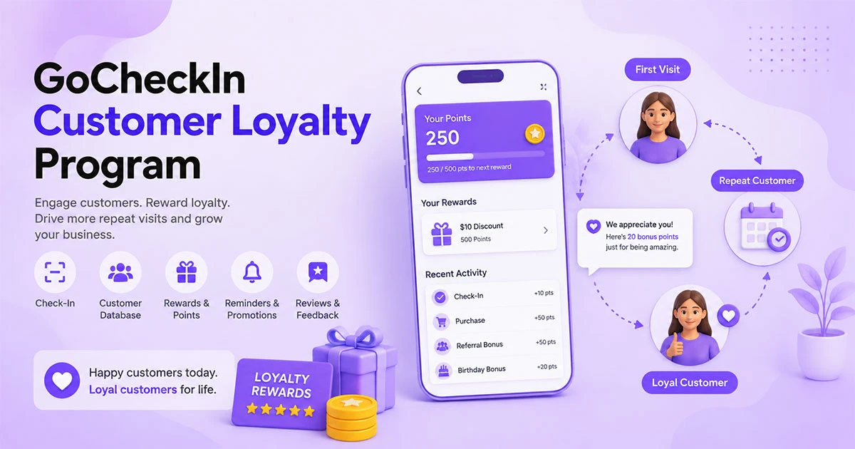 GoCheckIn customer loyalty program with rewards and customer retention tools