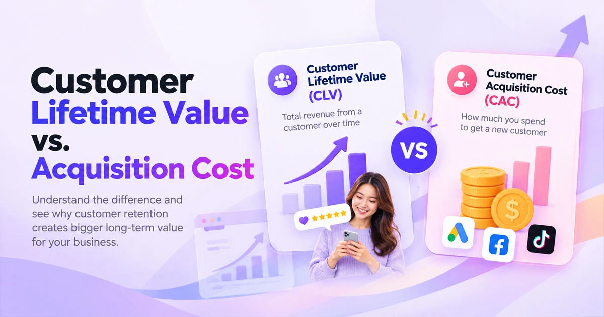 Customer Lifetime Value compared with Customer Acquisition Cost for small businesses