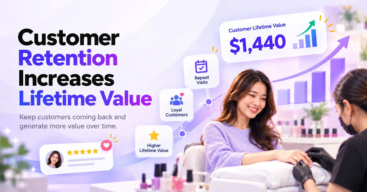 Customer retention strategies that increase Customer Lifetime Value for nail salons and small businesses