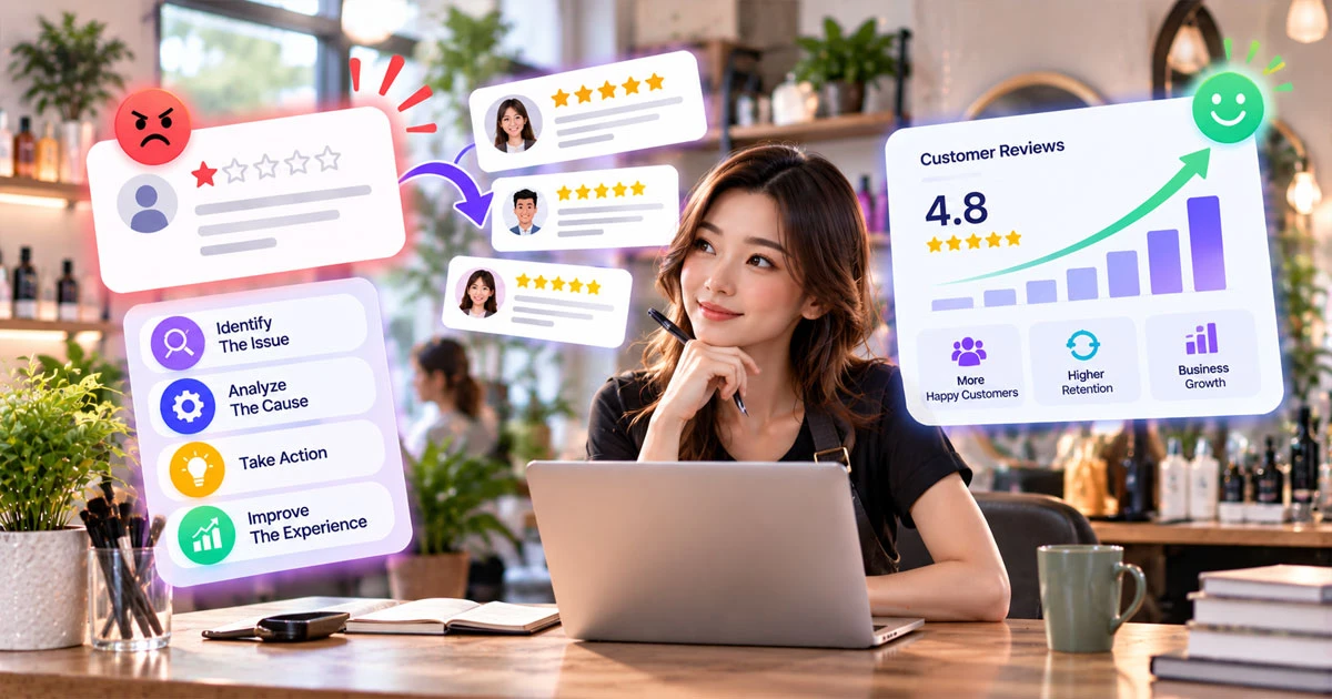Negative review management strategy for improving customer experience
