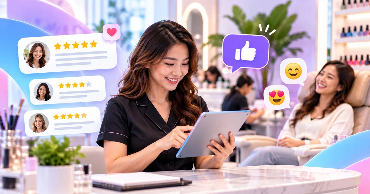 Business owner reviewing customer feedback to improve customer satisfaction