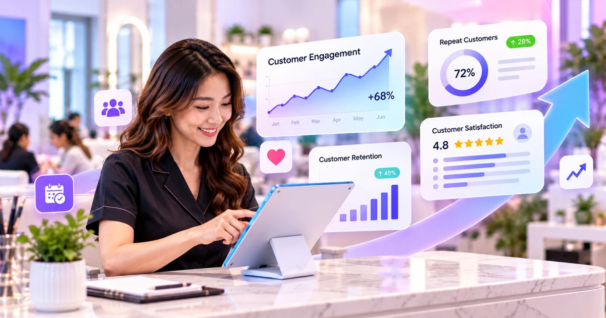 Customer engagement analytics used to measure customer retention and repeat visits